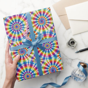 Regenboog Psychedelische Tie Dye Inpakpapier