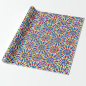 Regenboog Psychedelische Tie Dye Inpakpapier (Uitgerold)