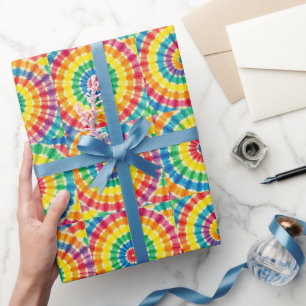 Regenboog Psychedelische Tie Dye Inpakpapier