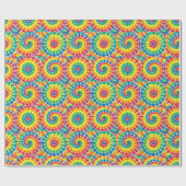 Regenboog Psychedelische Tie Dye Inpakpapier (Vlak)