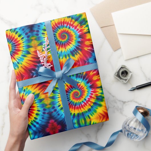 Regenboog Psychedelische Tie Dye Inpakpapier (Geschenken)