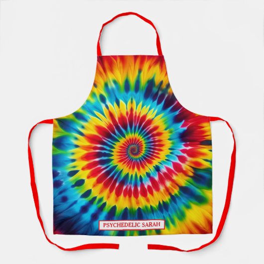 Regenboog Psychedelische Tie-Dye Schort (Voorkant)