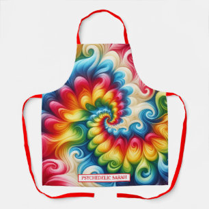 Regenboog Psychedelische Tie-Dye Schort