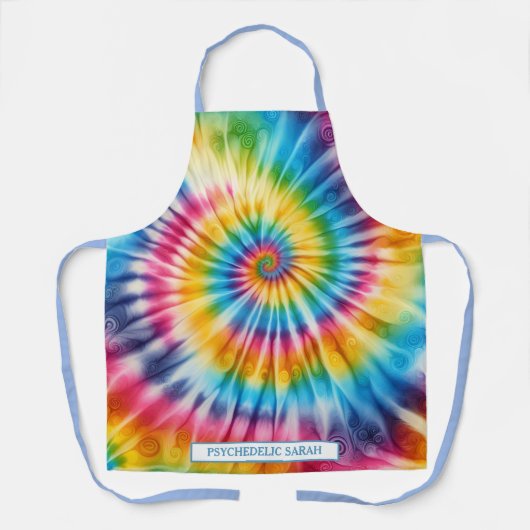 Regenboog Psychedelische Tie-Dye Schort (Voorkant)