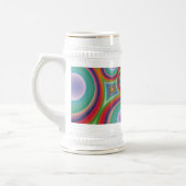 Regenboog Psychodelische Optische Abstracte Kunst Bierpul (Links)