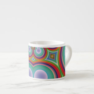 Regenboog Psychodelische Optische Abstracte Kunst Espresso Kop