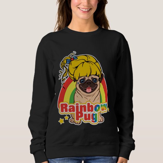 Regenboog Pug Classic T-shirt 7 (Voorkant)