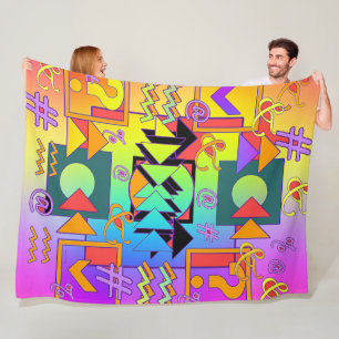 Regenboog Punctuatie + Symbolen Fleece Deken
