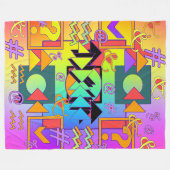 Regenboog Punctuatie + Symbolen Fleece Deken (Voorkant (Horizontaal))