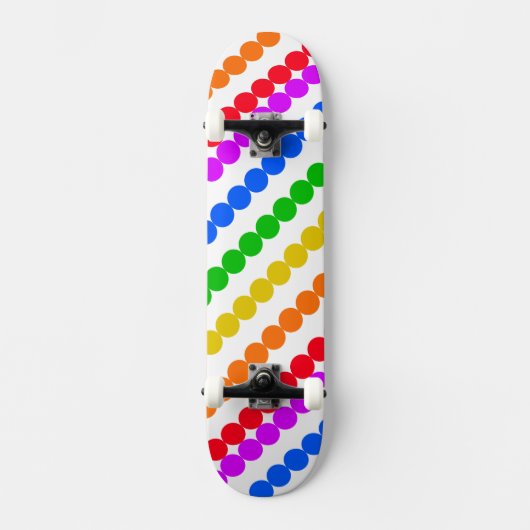 Regenboog Punten Persoonlijk Skateboard (Voorkant)