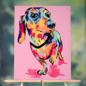 Regenboog Pup Acryl Bord (Neutraal)