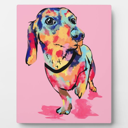 Regenboog Pup Fotoplaat (Voorkant)