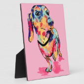 Regenboog Pup Fotoplaat (Zijkant)