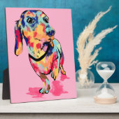Regenboog Pup Fotoplaat (Zijkant)