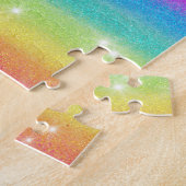 Regenboog puppies voor meisjes met gepersonaliseer legpuzzel (Zijkant)