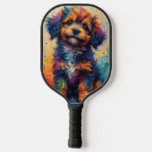 Regenboog Puppy Pickleball Paddle (Achterkant)