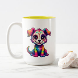 Regenboog Puppymok Tweekleurige Koffiemok