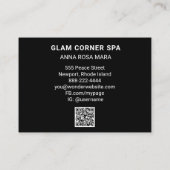 *~* Regenboog QR Glitter Glitz Glam Luxe Visitekaartje (Achterkant)