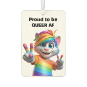 Regenboog Queere Kat Luchtverfrisser (Achterkant)