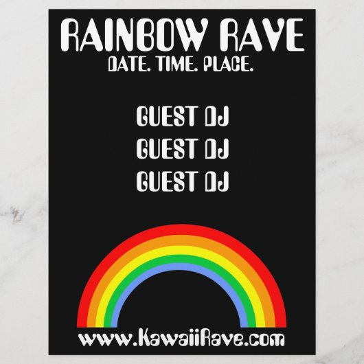 Regenboog Rave Aangepaste Flyer (Voorkant)
