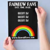 Regenboog Rave Aangepaste Flyer (Hand)