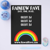 Regenboog Rave Aangepaste Flyer (Enkel)