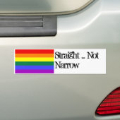 regenboog, recht ... Niet pijltje Bumpersticker (Op auto)