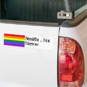 regenboog, recht ... Niet pijltje Bumpersticker (Op Truck)