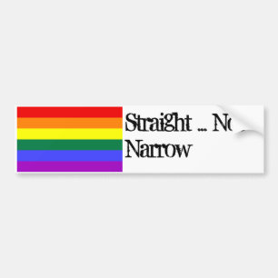 regenboog, recht ... Niet pijltje Bumpersticker