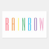 REGENBOOG Rechthoek Stickers (Voorkant)