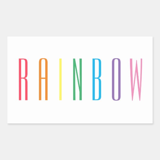 REGENBOOG Rechthoek Stickers (Voorkant)