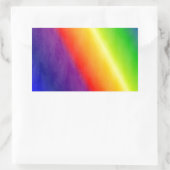 Regenboog Rechthoekige Sticker (Tas)