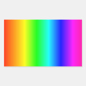 Regenboog Rechthoekige Sticker (Voorkant)