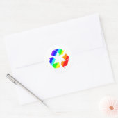 Regenboog Recyclen teken Ronde Sticker (Envelop)