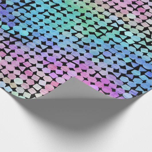 Regenboog regen: cadeaupapier (Hoek)