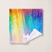 Regenboog Regen Douche Bad Handdoek (Wasdoekje)
