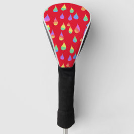 Regenboog Regen Druppels LGBTQ Design Golf Hoofdho Golfheadcover