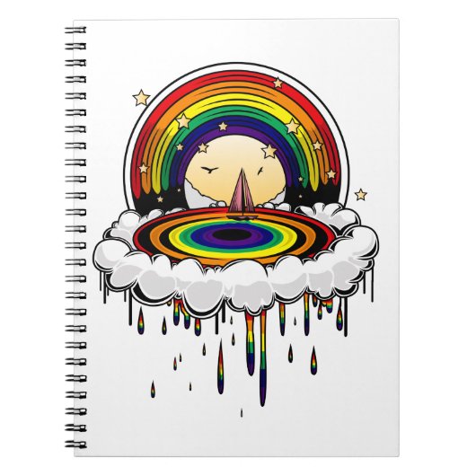 Regenboog Regen Notitieboek (Voorkant)