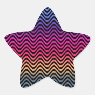 Regenboog Regenboog Diagonale Strepen Ster Sticker