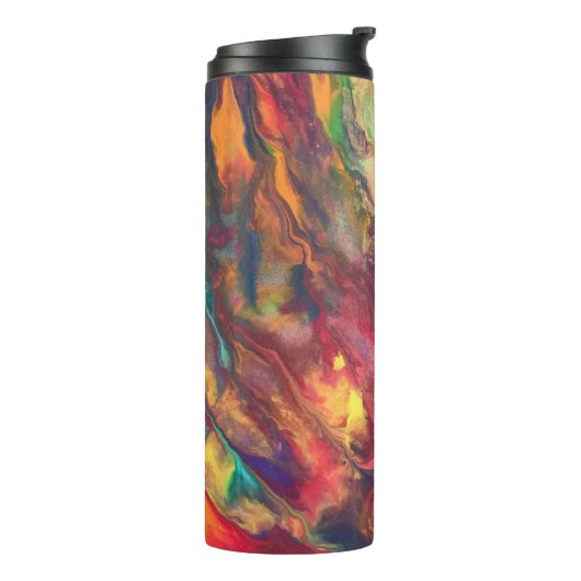 Regenboog Reismok Kleurrijke Thermische Tumbler Bo Thermosbeker (Gedraaid links)