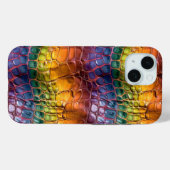 Regenboog Reptielleer Case-Mate iPhone Case (Achterkant (horizontaal))