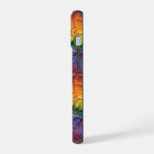 Regenboog Reptielleer iPhone 15 Case (Linkerkant)