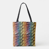 Regenboog Reptielleer Tote Bag (Achterkant)