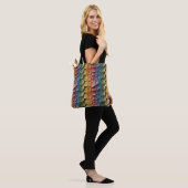 Regenboog Reptielleer Tote Bag (Op model)
