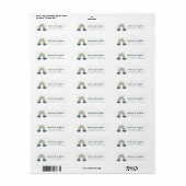 Regenboog retouradreslabels etiket (Full Sheet)