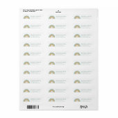 Regenboog retouradreslabels etiket (Full Sheet)