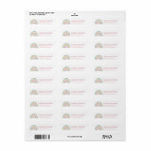 Regenboog retouradreslabels etiket (Full Sheet)