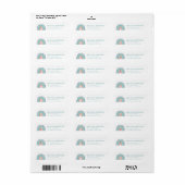 Regenboog retouradreslabels etiket (Full Sheet)