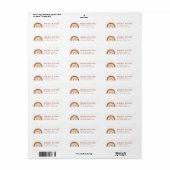 Regenboog retouradreslabels etiket (Full Sheet)
