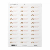 Regenboog retouradreslabels etiket (Full Sheet)